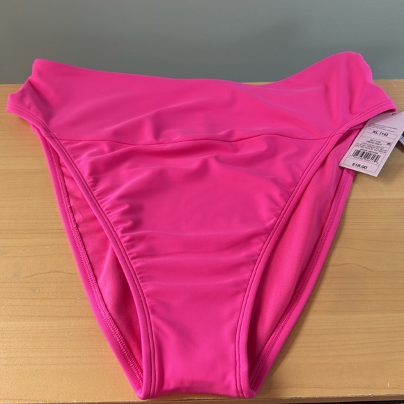 NWT Wild Fable Pink High Waist Cheeky Bikini Bottom - Picture 5 of 6